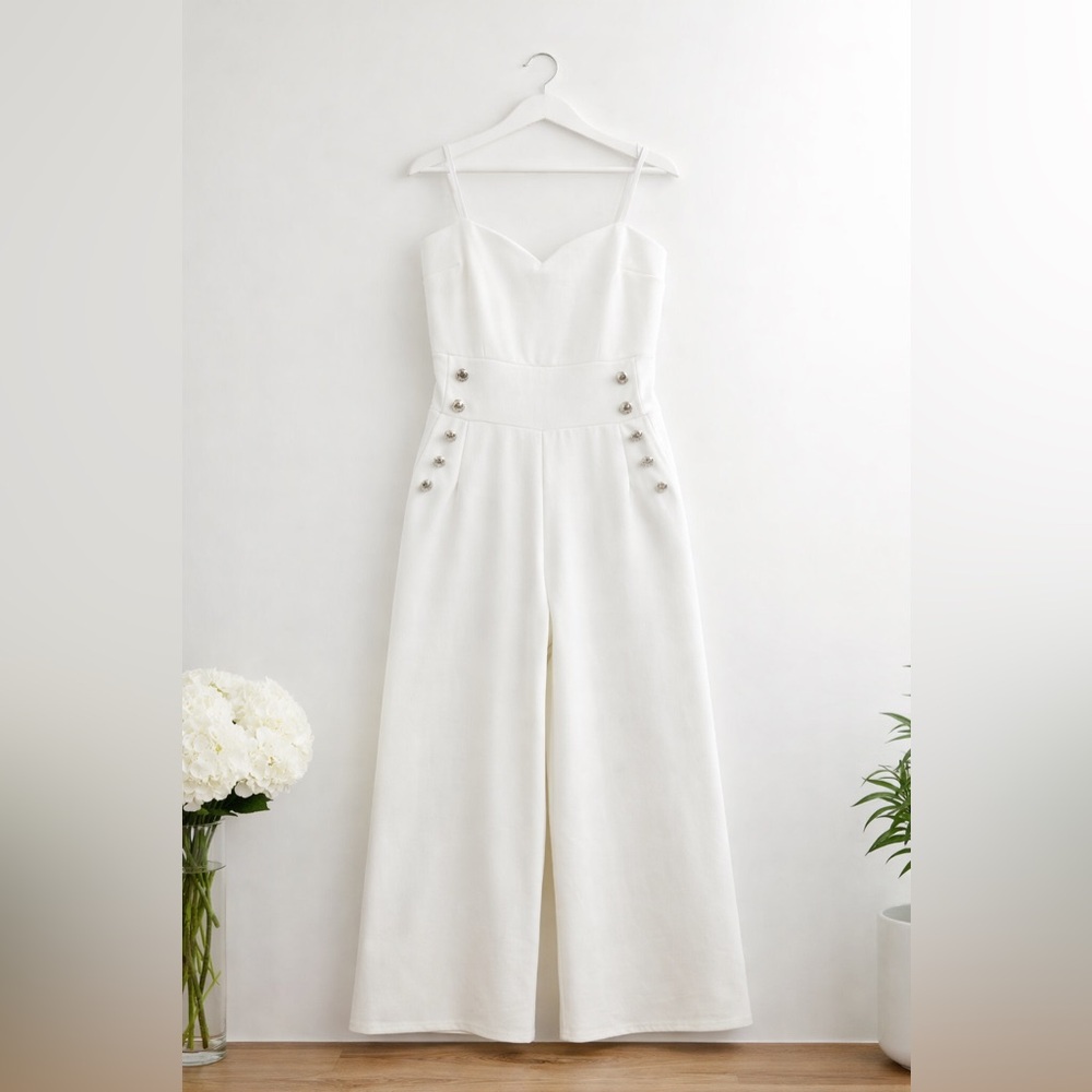white jumpsuit